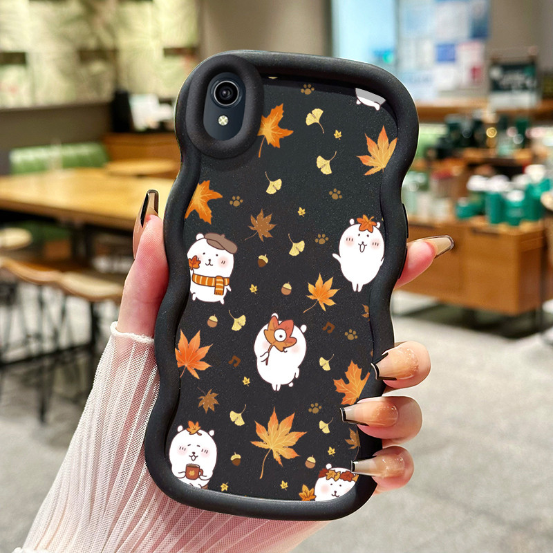 Casing Untuk VIVO Y91C Y1s Y90 Case Casing pola Maple Leaf Star Kasing HP ceruk Cesing Kesing mewah 