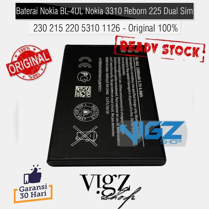 Baterai Nokia 3310 2017 Nokia 3310 4G 2018 225 Dual Sim 230 215 220 5310 1126 BL-4UL Original 100%