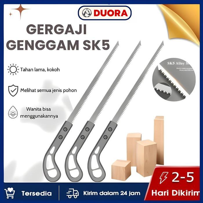 NEW DUORA [6 Pcs] Gergaji Kayu Pohon Kuat Tajam Gergaji Jepang Lancip Runcing mesin gergaji