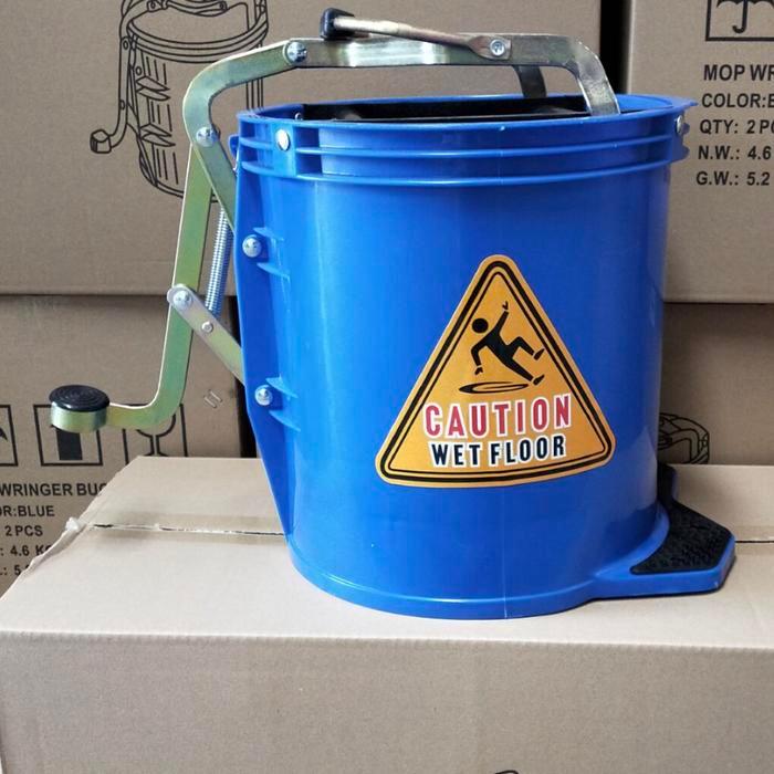 Terlaris Round Bucket - Mop Wringer Bucket 16 L. Single Squeeze Mop Bucket