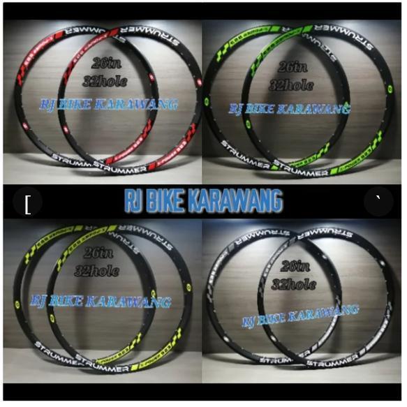 Terlariss Rims 26 Power 823 32 H Black Strummer - Merah