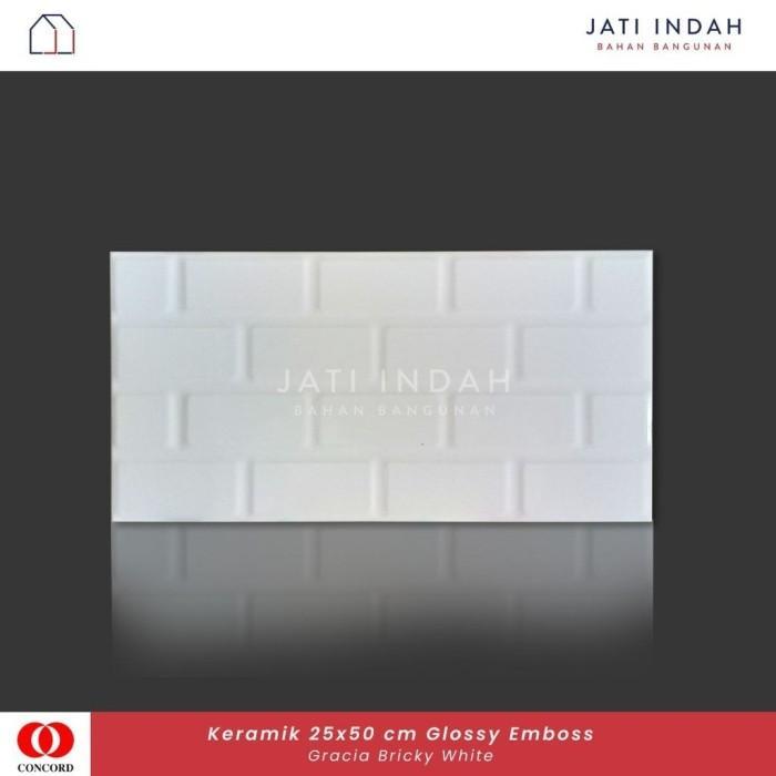 +++++] Keramik Dinding Subway Tile 25x50 cm Gracia Bricky White