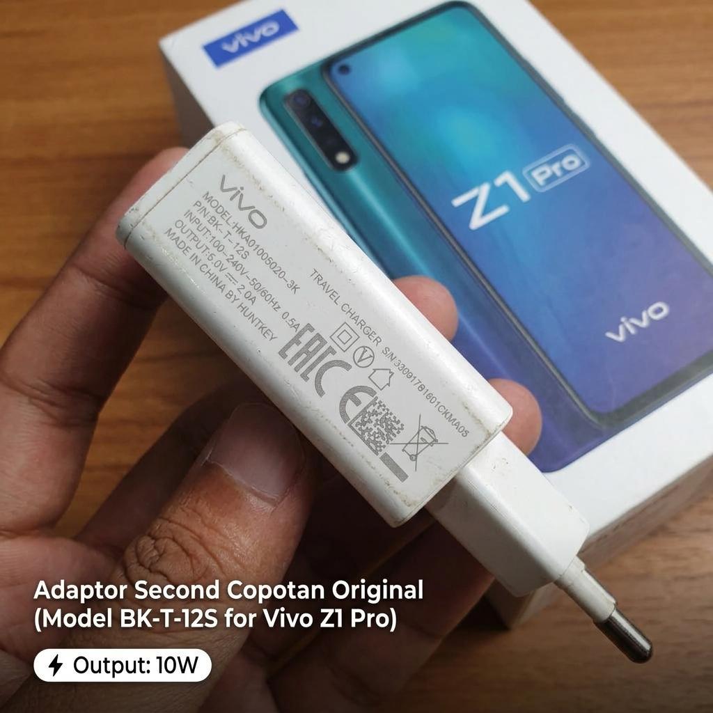 Charger Original vivo HKA01005020-3K Bekas Copotan Adapter 5V 2A vivo Z1 Pro Kepala Cas HP Pengganti