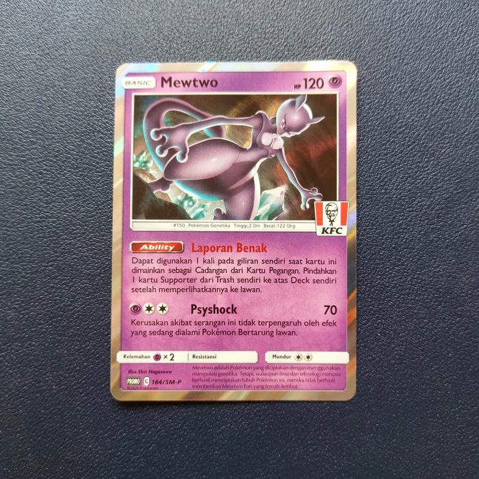Mewtwo 184/SM-P foil promo KFC pokemon Indonesia - Tus2026
