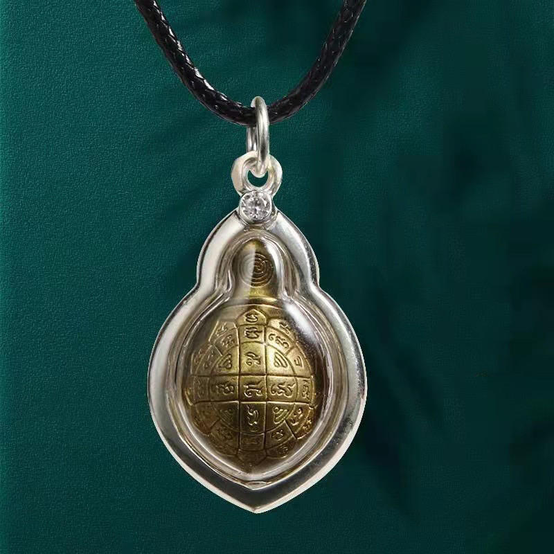 Vintage Thai Buddha Brand Turtles Pendant Necklace for Men Women Ward off Evil Spirits Amulet