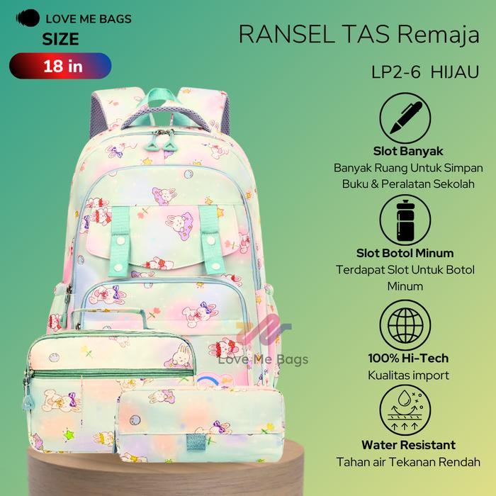 Tas Ransel Anak Motif Lucu Tas Sekolah Anak Perempuan Sd Smp Remaja Lmb Bahan Nilon Tebal Halus Tas