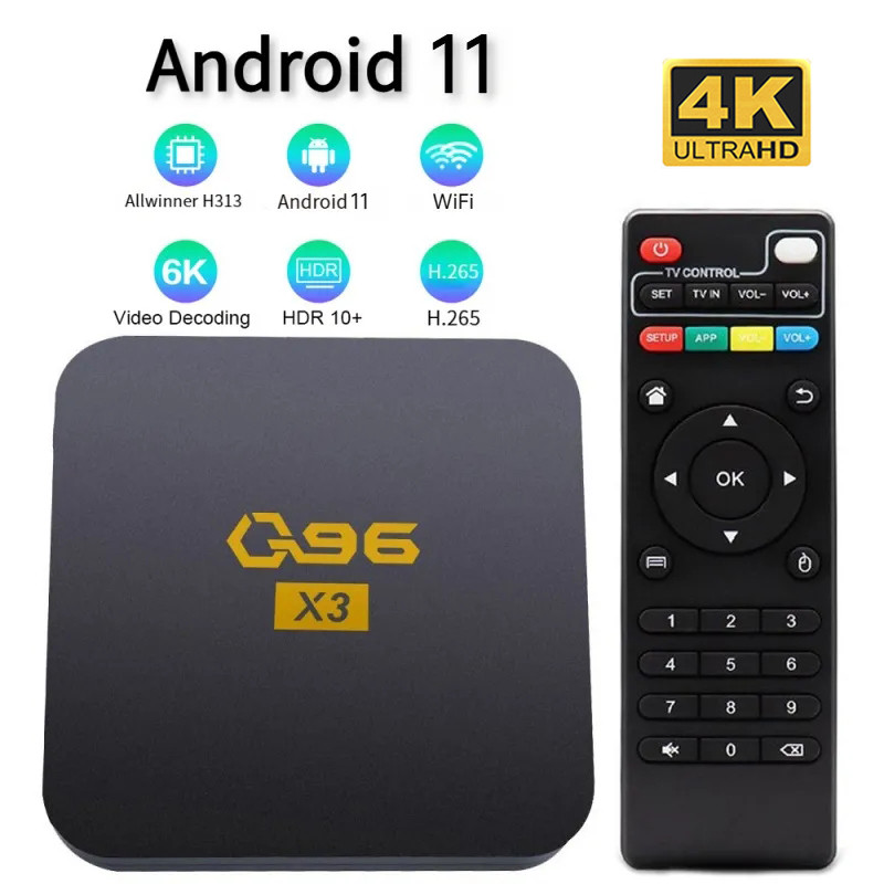 Q96 X3 Home Theater smart tv box Set Top Box Android 11 Allwinner