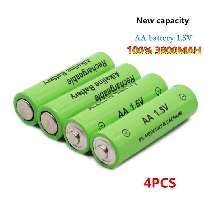 Flash Sale Baterai Cas Litium Aa Battery 1.5V 100% Label Baru 3800 Mah Baterai Isi Ulang Aa 1.5V