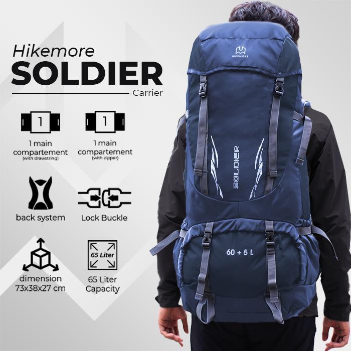 Eiger - Tas Carrier Soldier 65 & 45 Liter Pria Gunung Outdoor