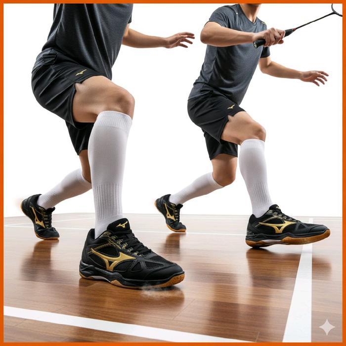 MIZUNO SEPATU BTON SOL BERDECIT PRIA WANITA / SEPATU BULUTANGKIS VOLI SOL DI JAHIT SEKELILING