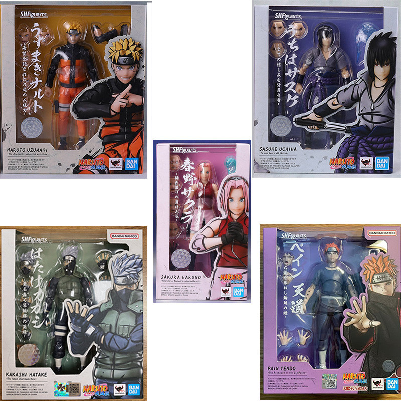 Bandai Genuine SHF NARUTO Uzumaki Naruto Uchiha Sasuke Haruno Sakura Pain Tendo Hatake Kakashi Anime