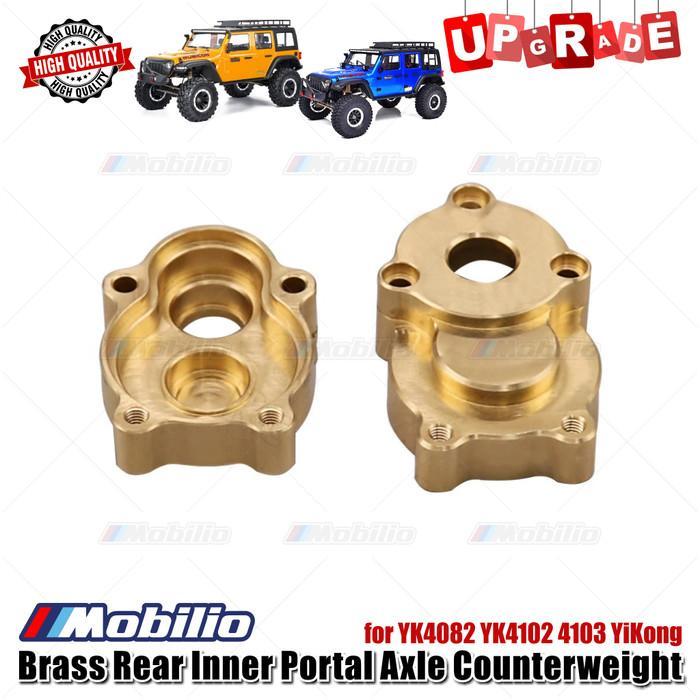 Upgrade Brass Rear Inner Portal Axle Counterweight Yikong YK4102 YK4082 RC Crawler