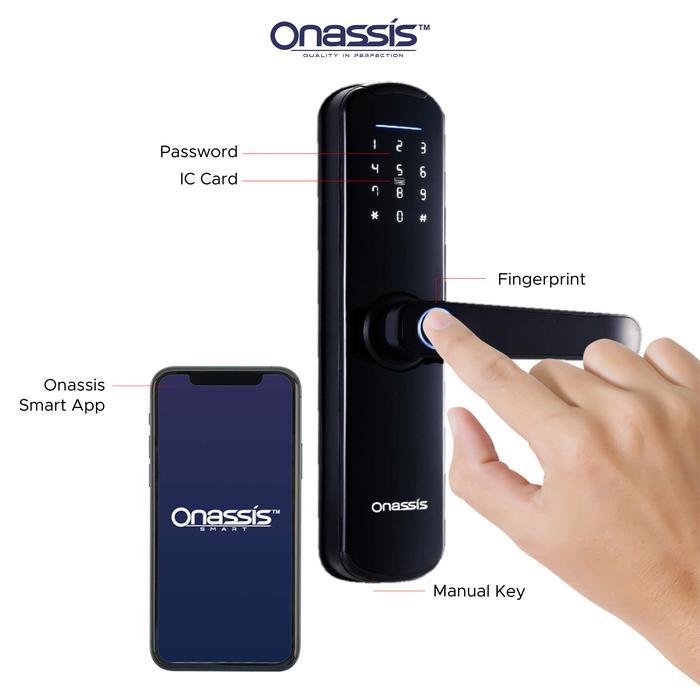Diskon Onassis Kunci Pintu Digital Smart Lock T1 Pro Wifi Function Fast Fingerprint Recognition 5