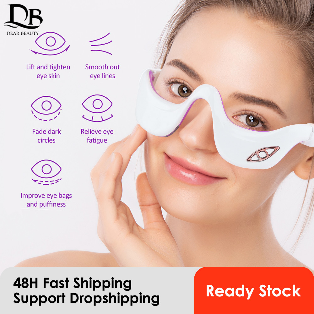 EMS Micro Current Pulse Eye Massager Heating Therapy Eye Beauty