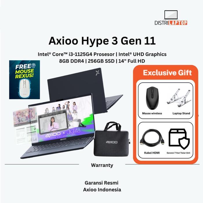 Axioo Hype 3 G11 Intel Core i3-1125G4 RAM 8GB 256GB SSD 14" Full HD IPS