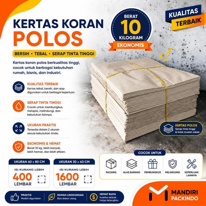 Kertas Koran Polos Bersih Koran Polos 10 Kg