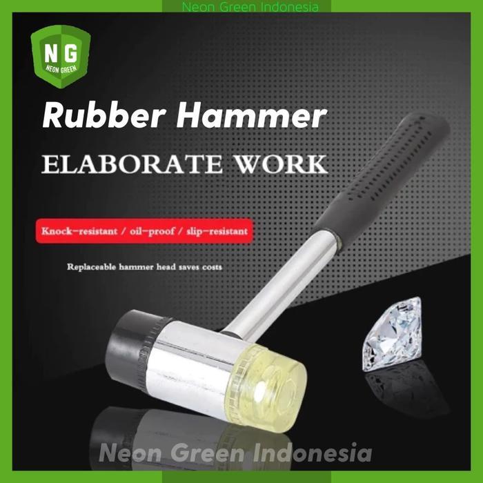 Tekiro - Palu Karet Lantai Keramik Ubin Granit Parkit Parket Rubber Hammer Mini Premium