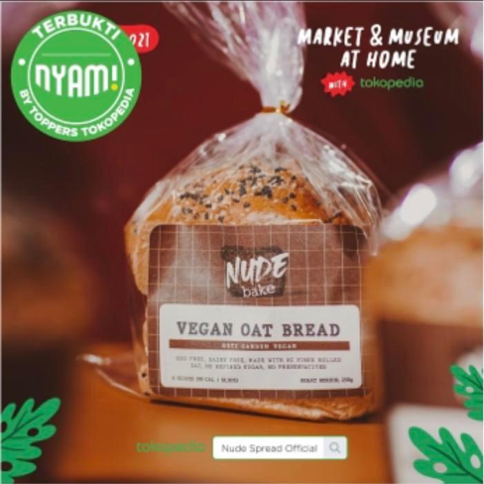 new NUDE BAKE Oat Bread (Roti Tawar) Vegan, Egg Free & Dairy Free High Fib