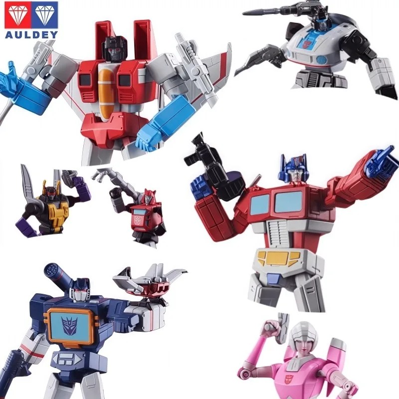 Auldey Transformers AAE Series Action Figures Optimus Prime Starscream Soundve Jazz Arcee Thrust
