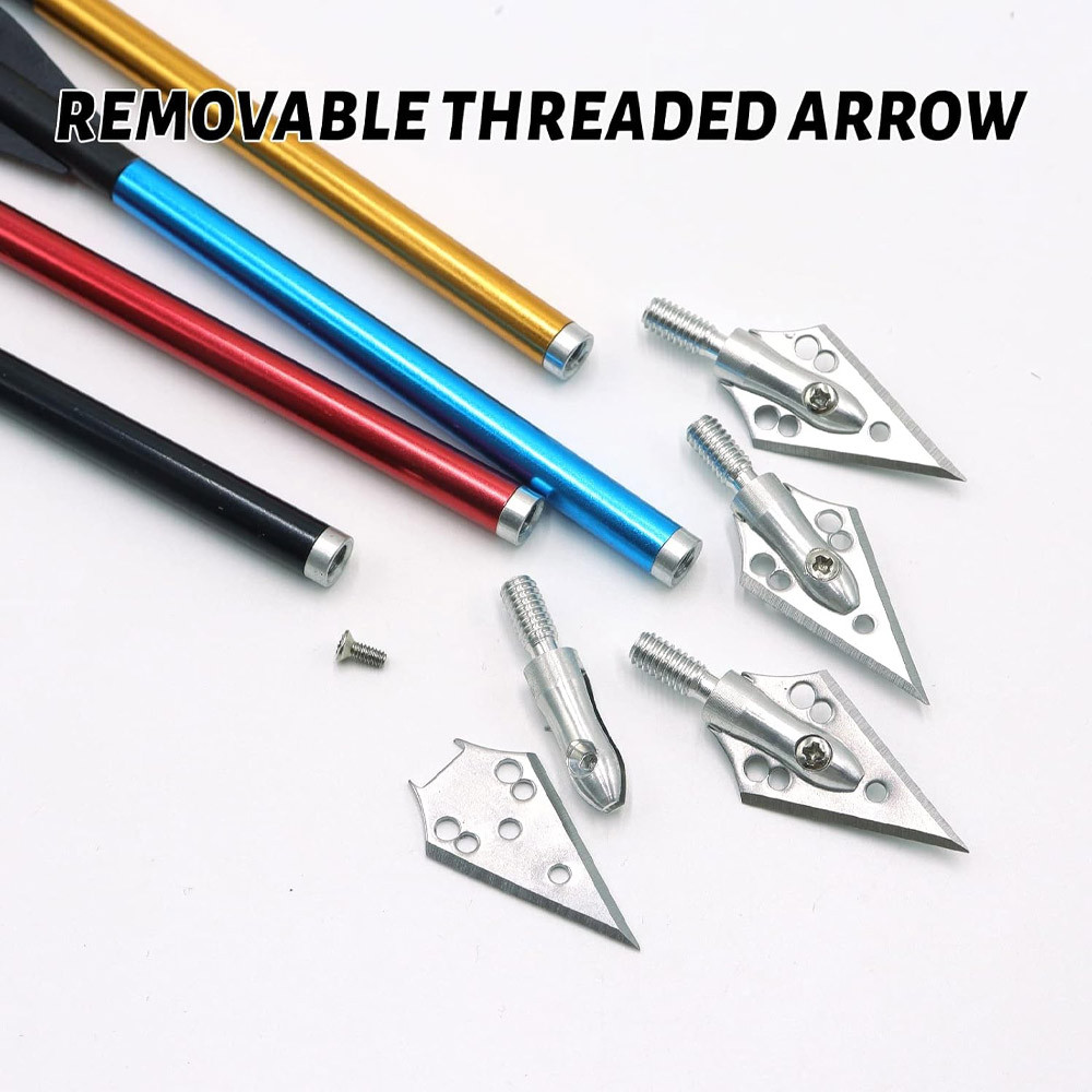 Toparchery 6.7 Inch Mini Crossbow Bolts Aluminium Shafts Arrows with Replaceable Steel Tips Crossbow