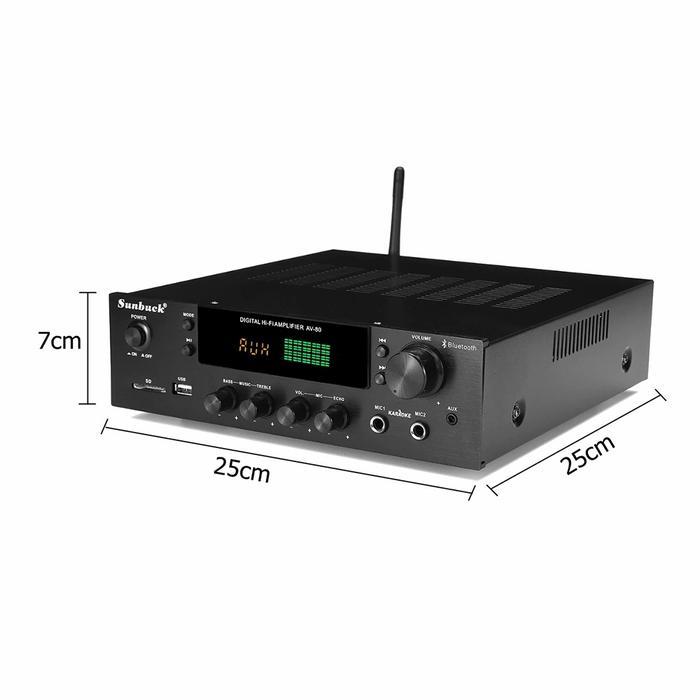 Amplifier Karaoke Sunbuck Usb Bluetooth Radio Mp3 2000Watt #Gratisongkir