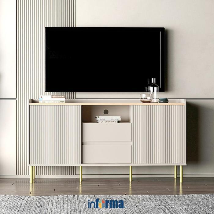 Informa Kira Rak TV High - Abu-abu Taupe Cabinet TV Stand Meja TV Lemari TV