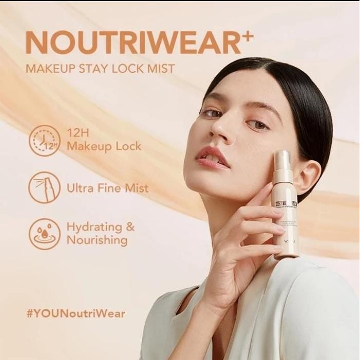 KJ Y.O.U NoutriWear+ Makeup Stay Lock Mist Setting Spray 55ml - YOU
