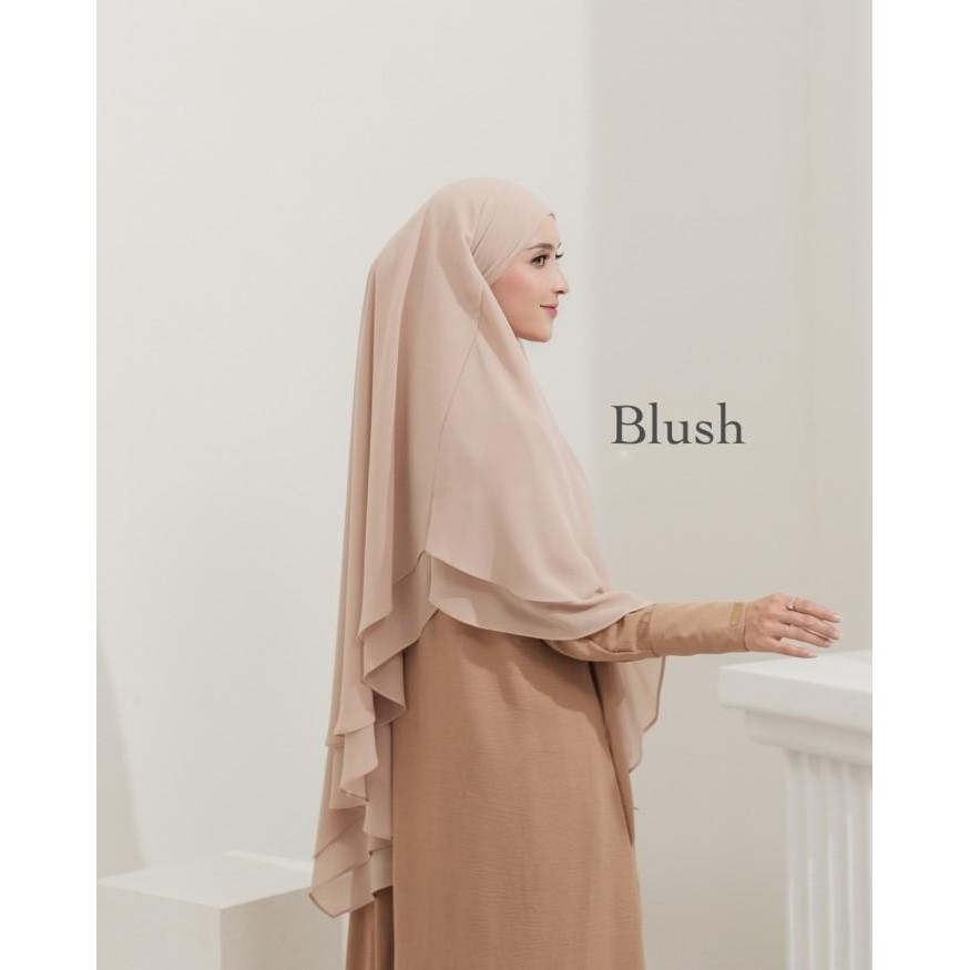 (Good) Jilbab Instan Syari Hijab Kerudung Khimar Non Pet Ceruti Polos 2Layer