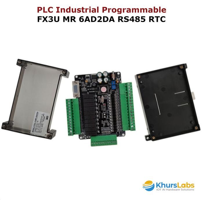PLC RS232 RS485 FX3U 14MR 24MR 30MR 48MR 6AD2DA With RTC Support GX Work MODBUS RTU