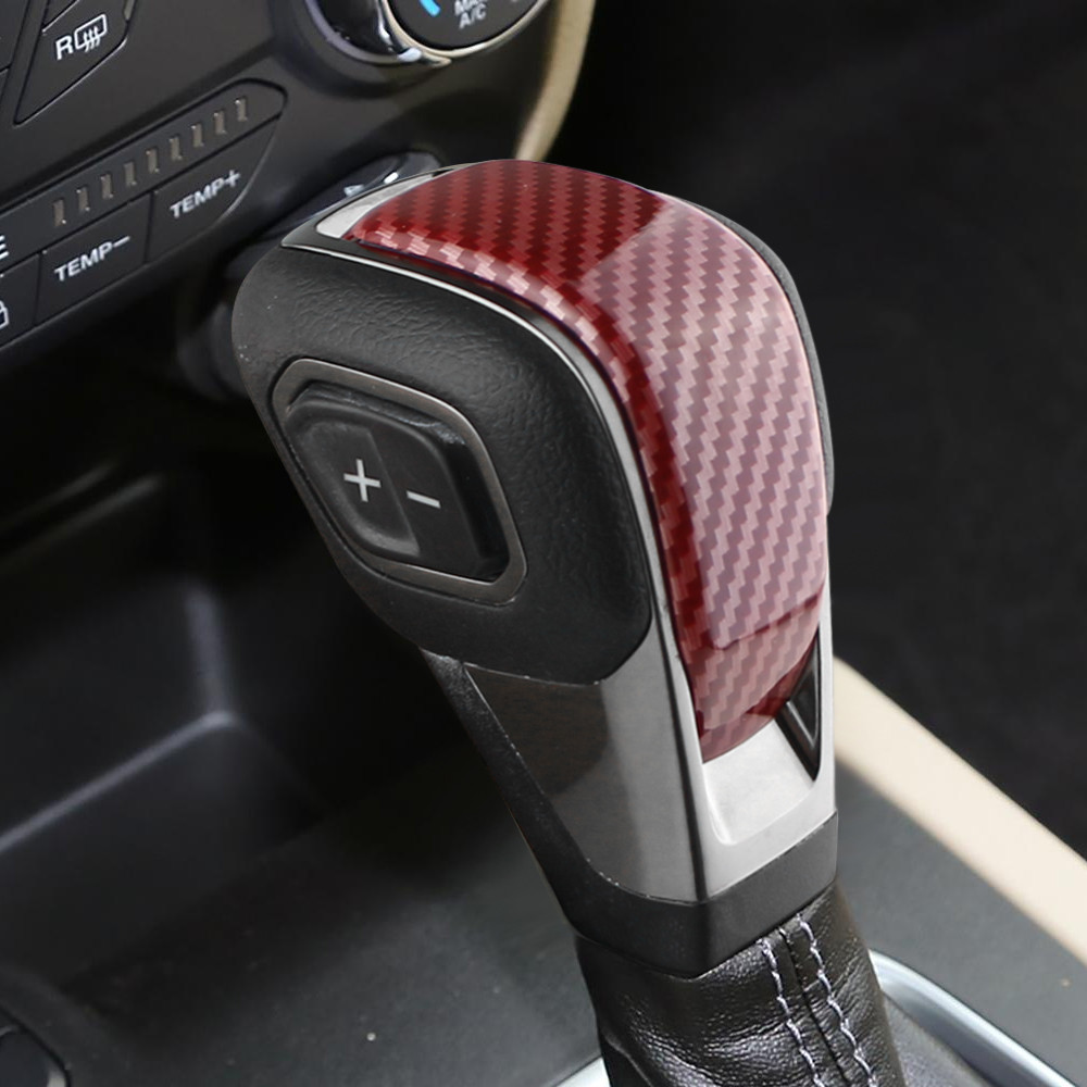 ABS Carbon Fibre Gear Head Shift Knob Protection Cover Sticker for Ford Ranger Raptor Everest Endeav