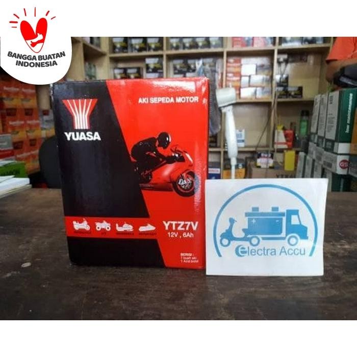 Aki Motor Yamaha Aerox Ytz7V Yuasa Accu Kering