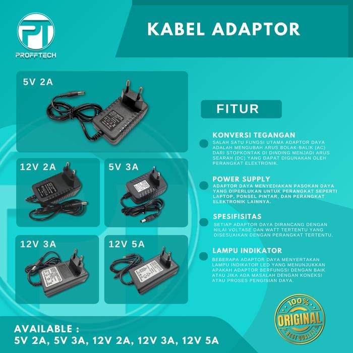 Ready Adaptor 12V 5A / Adaptor 12 Volt 5 Ampere,Original