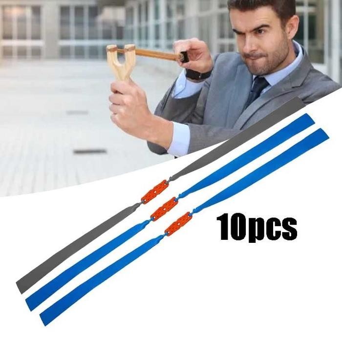 10Pcs Flat Band Karet Ketapel 0.8Mm Karet Ketapel Elastis