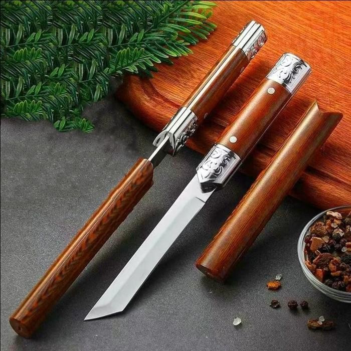 Pisau Samurai Mini Pisau Mongolian Pisau Outdoor Traveling Pisau Daging