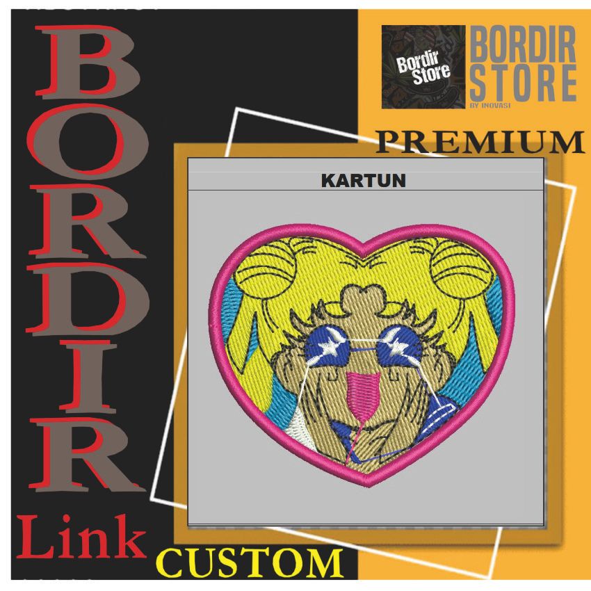 KARTUN SAILORMOON LOVE BS-1681 PATCH BORDIR LOGO/EMBLEM