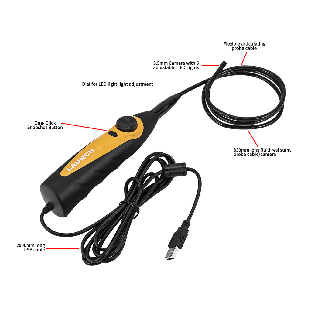 LAUNCH X431 VSP-600 VSP600 OBD2 Scanner Video Scope Camera Digital Inspection Camera work with  X431