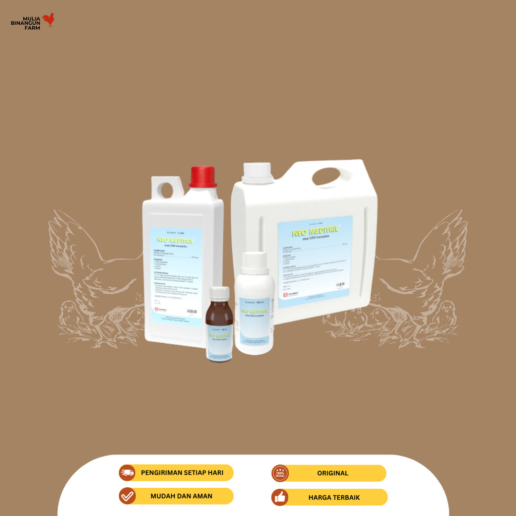 Neo Meditril obat sistem pernafasan pada unggas Kemasan : 20 ml