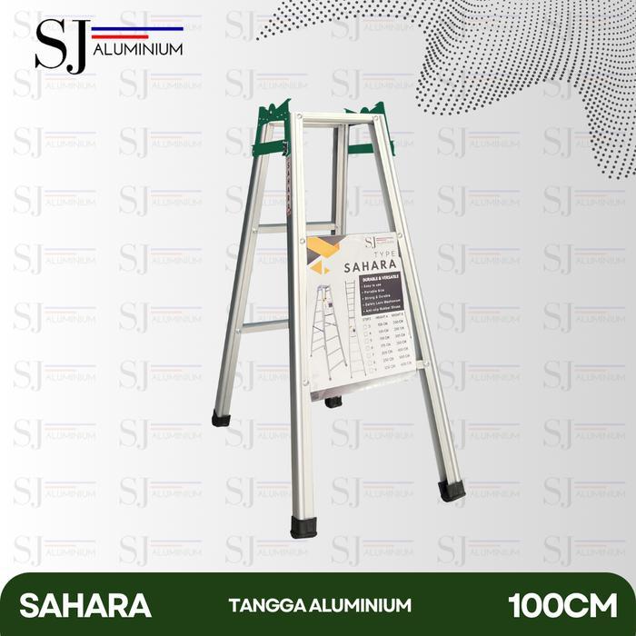 Tangga Aluminium SAHARA - Tangga Lipat Aluminium / Tangga Multifungsi JUMBO - 100 CM / 1 M / Hijau
