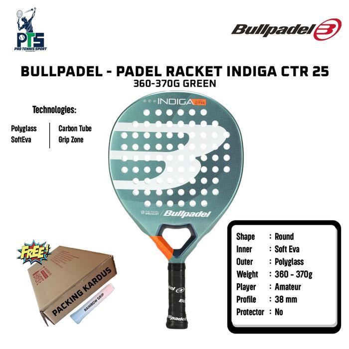 RAKET PADEL BULLPADEL INDIGA CTR 25 360-370 GR GREEN