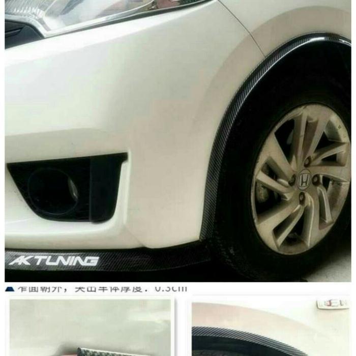 List fender trims atas Roda mobil Carbon 4 pcs/Fender mobil universal