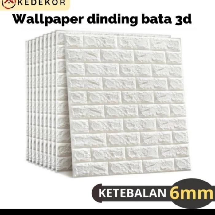 WALLPAPER BATA 3D FOAM TEBAL 6MM WALLPAPER DINDING MURAH BATU BATA
