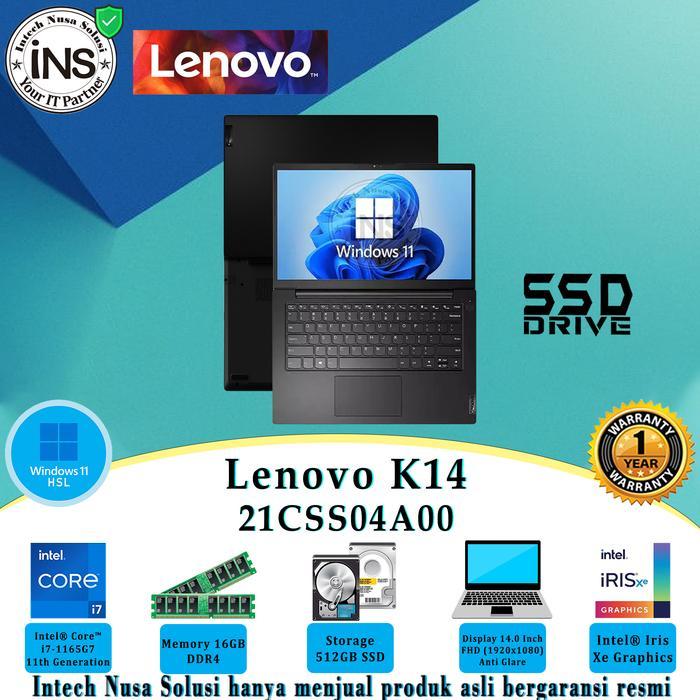 BARU Lenovo K14 G1 4A00 i7-1165G7 16GB 512GB SSD WIN11HSL OHS 21 1YR