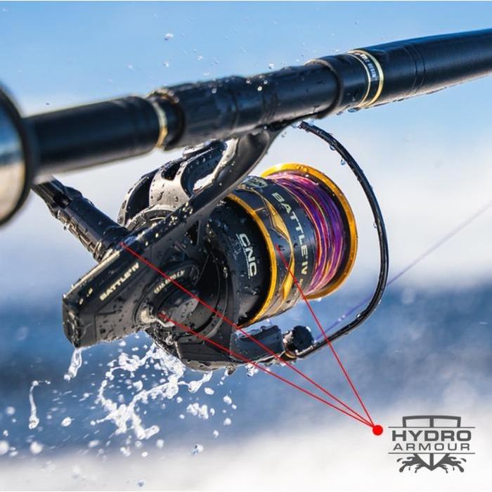 PENN Reel Pancing Spinning BATTLE IV 1000 - 10000 Hydro Armor system Full Metal Body and sideplate