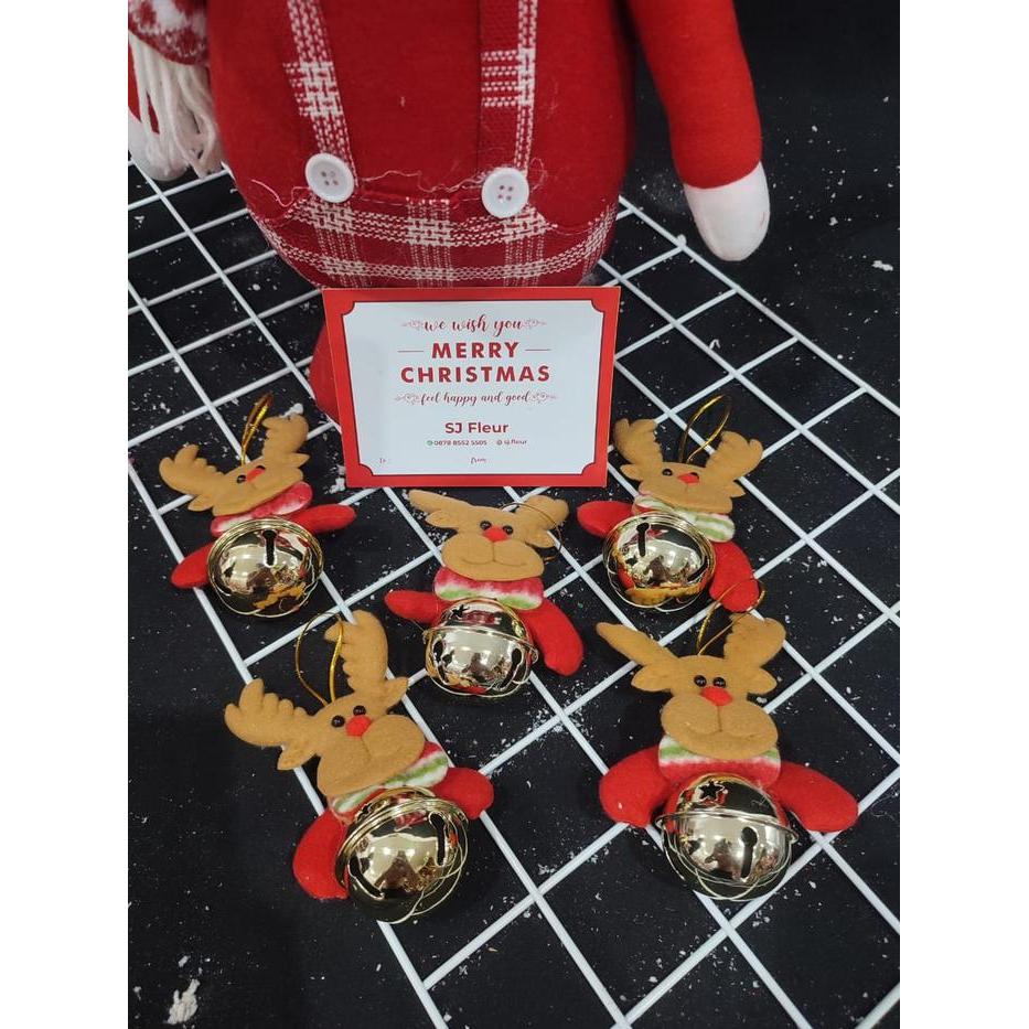 Dekorasi Aksesoris Gantungan Natal Lonceng Kecil Warna-Warni #Gratisongkir