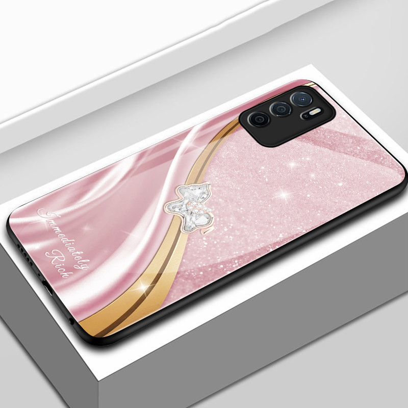 Casing Hp Untuk OPPO A16 A16s A54s Case Casing pola Diamond Pony Kasing HP Kesing keras kaca Silikon