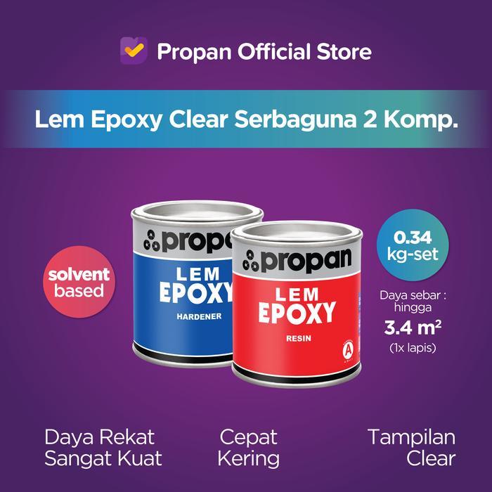 Lem Epoxy Clear Serbaguna PROPAN LEM EPOXY 0.34 KG
