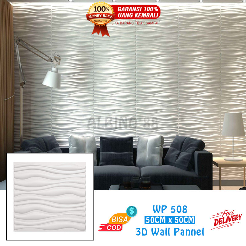 PROMO - TERMURAH WALL PANEL 3D PVC WALLPANEL 3D WALLPAPER DINDING / STIKER DINDING / WALL PANEL 3D D