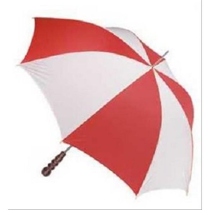 Safetr- Payung Golf Merah Putih Bicolor Jumbo Hut Ri 17An 17 Agustus Promosi