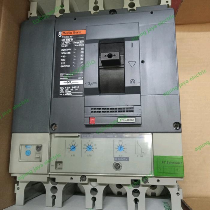 TERLARIS MCCB BREAKER NS400N 4P 400A MERLIN GERIN