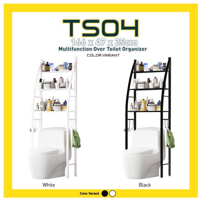 Premium Hop Ts04 Rak Toilet Stainless Organizer Wc Kamar Mandi Tempat Serbaguna Sabun Shampoo Tissue